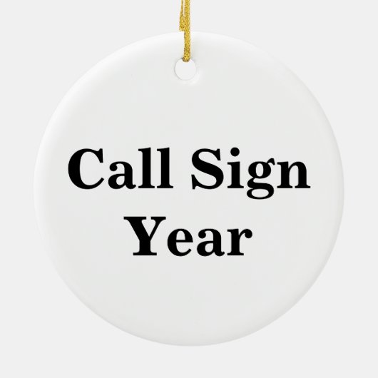 Ham Copying Message Kerstannament Keramisch Ornament (Achterkant)