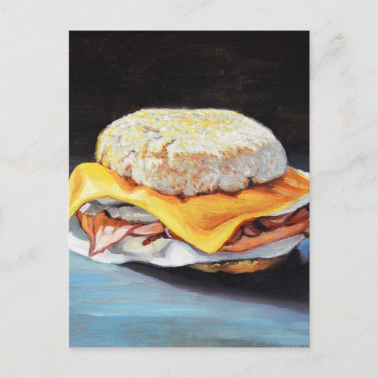 Ham, Egg en Cheese English Muffin Briefkaart (Voorkant)