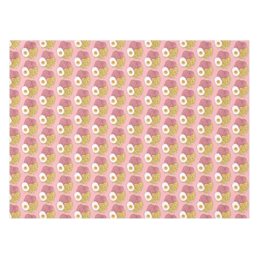 Ham Egg en Chips British Cuisine Pub Food Cooking Tafelkleed (Voorkant (Horizontaal))