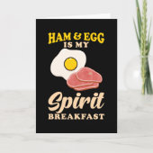 Ham en eieren ontbijten kaart (Voorkant)