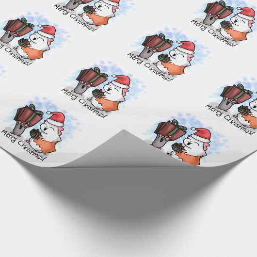 Ham en Piggy Kerstmis Cadeaupapier (Hoek)