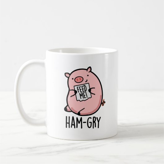Ham-gry Funny Animal Pig Koffiemok (Links)