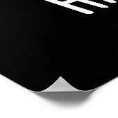 Ham-gry Funny Animal Pig Pun Dark BG Poster (Hoek)