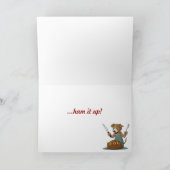 Ham het omhoog Kerstkaart Feestdagen Kaart (Binnen)