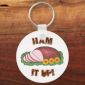 HAM HET OP! Funny Foodie kerstfeestdagen Sleutelhanger (Voorkant)