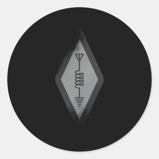 HAM Internationale Amateur Radio Symbol Operator Ronde Sticker (Voorkant)
