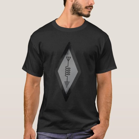 HAM Internationale Amateur Radio Symbol Operator T-shirt (Voorkant)
