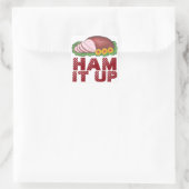 HAM IT UP Funny Holiday Foodie Kerst stickers (Tas)