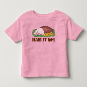HAM IT UP Funny Holiday Ugly kerstSweater Kinder Shirts