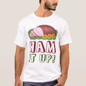 HAM IT UP Grappige Lelijke Kerstmis Sweater Party T-shirt (Voorkant)