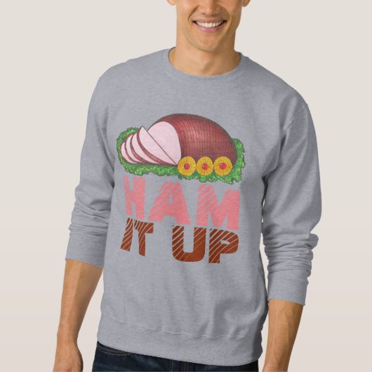 HAM IT UP Holiday Ham Ugly kerstSweater Trui (Voorkant)