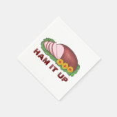 HAM IT UP Holiday Hams Kerstmis Dinner Napkins Servetten (Hoek)
