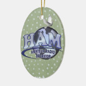 HAM LOGO BLUE AMATEUR RADIOOPERATOR KERAMISCH ORNAMENT (Links)
