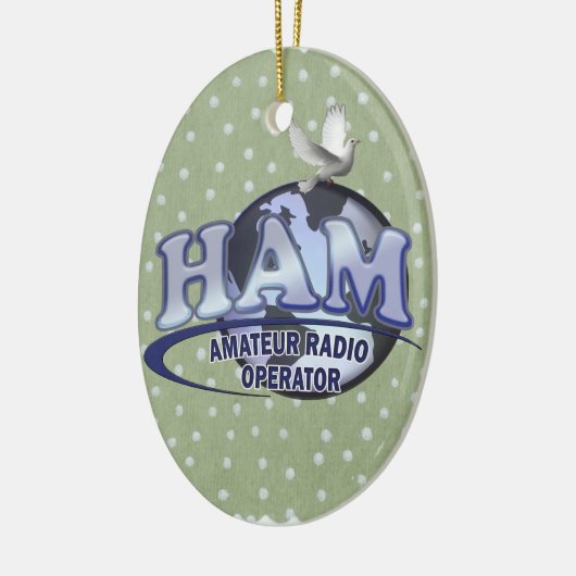HAM LOGO BLUE AMATEUR RADIOOPERATOR KERAMISCH ORNAMENT (Links)