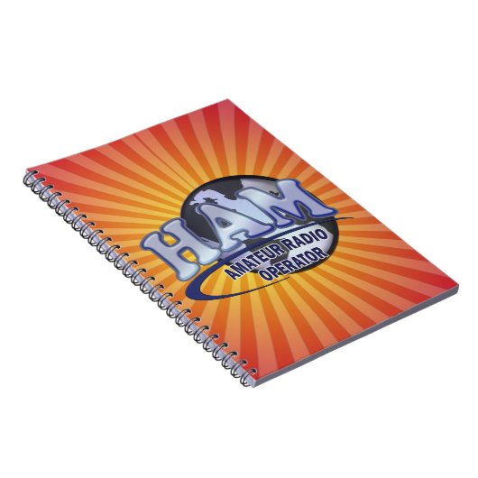 HAM LOGO BLUE AMATEUR RADIOOPERATOR NOTITIEBOEK (Rechterzijde)