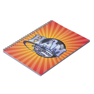 HAM LOGO BLUE AMATEUR RADIOOPERATOR NOTITIEBOEK