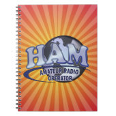 HAM LOGO BLUE AMATEUR RADIOOPERATOR NOTITIEBOEK (Voorkant)