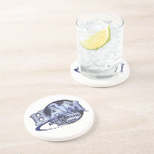 HAM LOGO BLUE AMATEUR RADIOOPERATOR ZANDSTEEN ONDERZETTER (Zijkant)