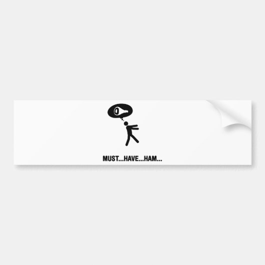 Ham Lover Bumpersticker (Voorkant)