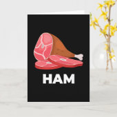 Ham Matching Dishes Food Costumes Christmas Thanks Kaart (Gele Bloem)