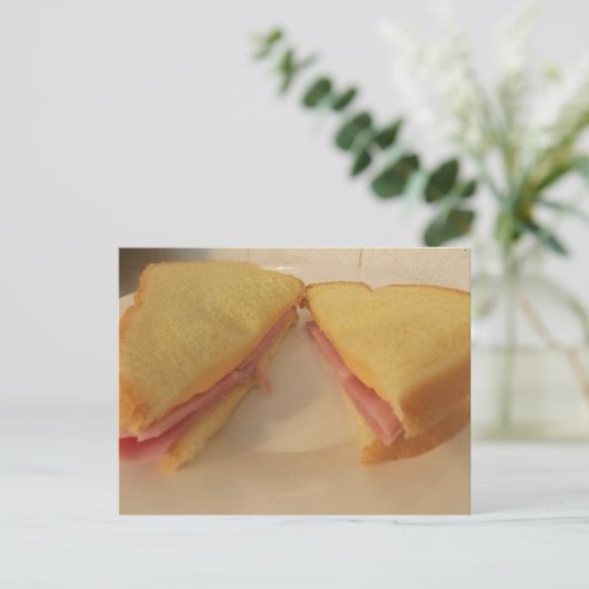 Ham n kaas sandwich CARD Briefkaart (Staand voorkant)