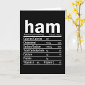 Ham Nutrition Facts Funny Thanksgiving Christmas F Kaart (Gele Bloem)