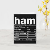 Ham Nutrition Facts Funny Thanksgiving Christmas F Kaart (Gele Bloem)