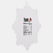 Ham Nutrition Facts Matching Family Thanksgiving A Ornament Kaart (Rechts)