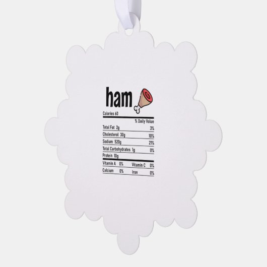 Ham Nutrition Facts Matching Family Thanksgiving A Ornament Kaart (Links)