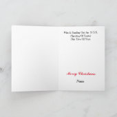 Ham-operator op eiland kerstkaart kaart (Binnen)