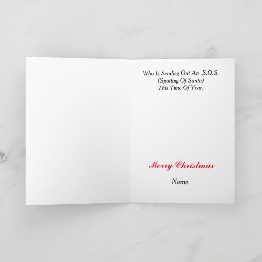 Ham-operator op eiland kerstkaart kaart (Binnen)