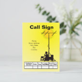 Ham Operator Outdoor Silhouette QSL-kaart Briefkaart (Staand voorkant)