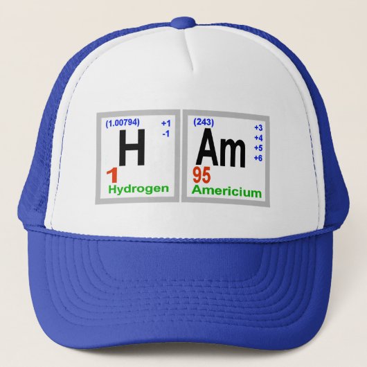 HAM Periodic Chemical Elements Trucker-Pet Trucker Pet (Voorkant)