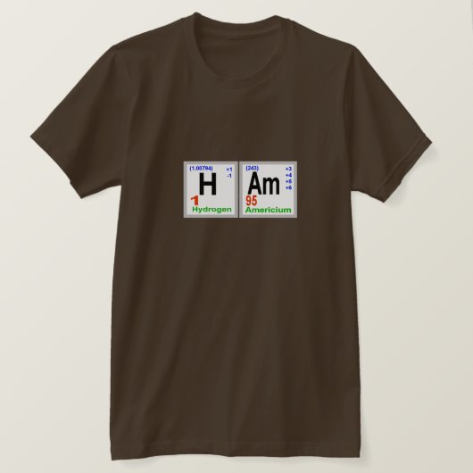 HAM Periodic Elements T-shirt (Design voorkant)