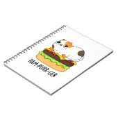 Ham-Purr-Ger Grappige Kat Hamburger Grappenmaker Notitieboek (Linkerzijde)