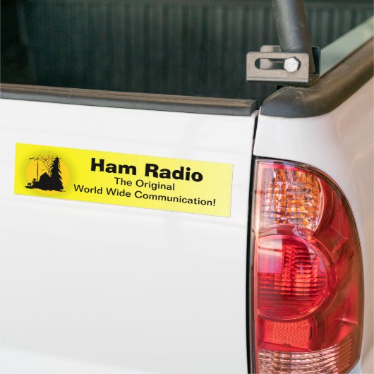 Ham Radio 1st Communication Bumpersticker (Op Truck)