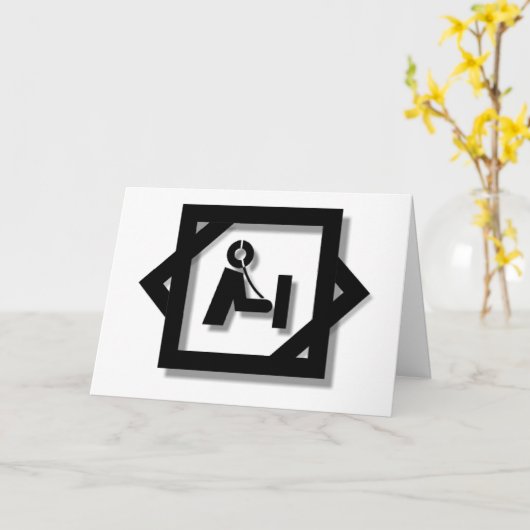 Ham Radio 3-D Logo Blank Kaarten aan te passen (Gele Bloem)