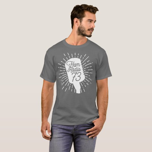 Ham Radio 73 Burst T-shirt (Voorkant volledig)