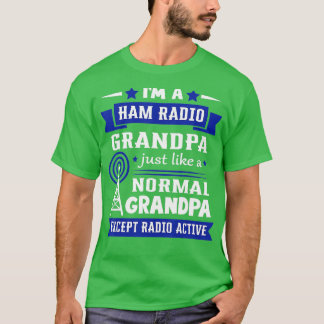 Ham-radio als een normale opa-amateurradio t-shirt