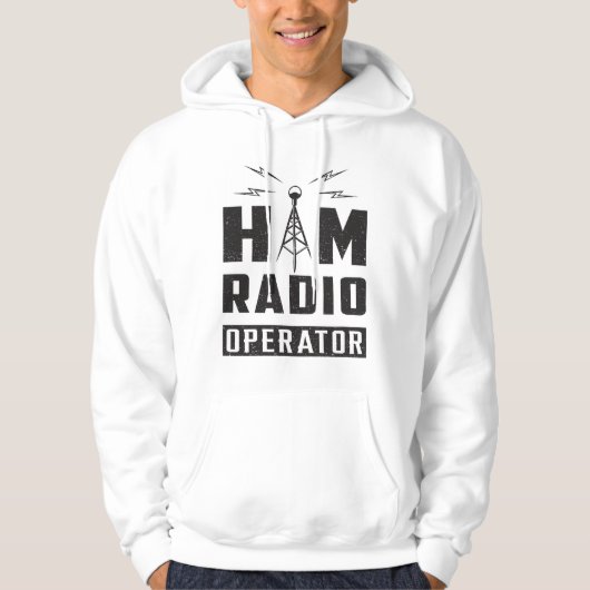 HAM Radio Amateur Frequency Operator Antenna Gift Hoodie (Voorkant)