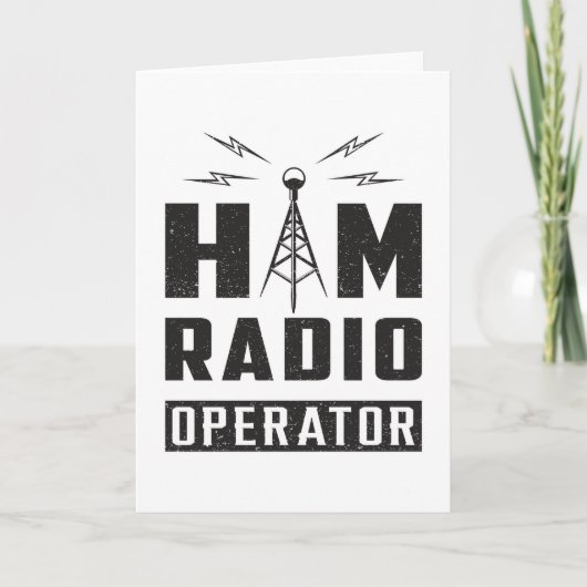 HAM Radio Amateur Frequentie Operator Antenne Gift Kaart (Voorkant)
