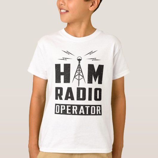 HAM Radio Amateur Frequentie Operator Antenne Gift T-shirt (Voorkant)