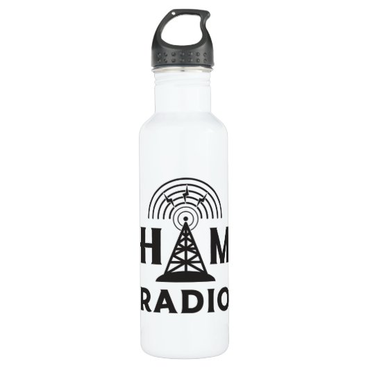 HAM Radio Amateur Operator Antenne Code Gift Idee Waterfles (Voorkant)