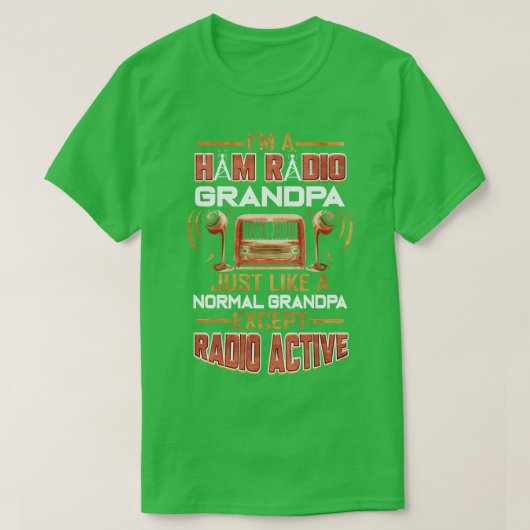 Ham Radio Amateur Radio Grandpa Operator Antenne T-shirt (Design voorkant)