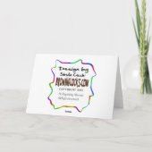 Ham Radio Angel Christmas Kaart Pas het aan! (Achterkant)