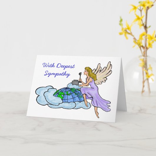 Ham Radio Angel Sympathy Card Pas het aan! Kaart (Gele Bloem)