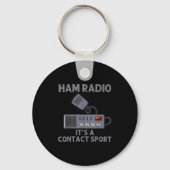 Ham Radio Art voor Mannen Vrouwen Amateur Radio Op Sleutelhanger (Voorkant)