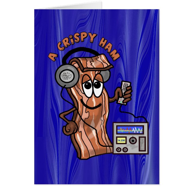 Ham Radio Bacon Operator Funny Wenskaart (Voorkant)