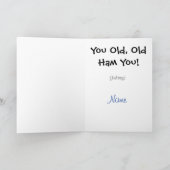 Ham Radio Birthday-kaart met Caveman om aan te pas Kaart (Binnen)