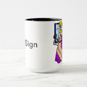 Ham Radio Blonde Pin-up Girl Mok past het aan! (Midden)